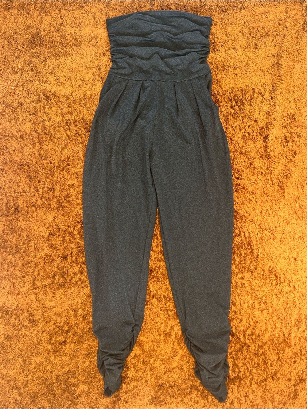 Strapless  Ruched Bodice Jumpsuit
